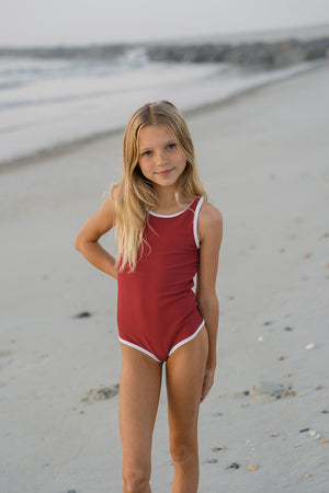 Charleston Mini One Piece- Strawberry Wine