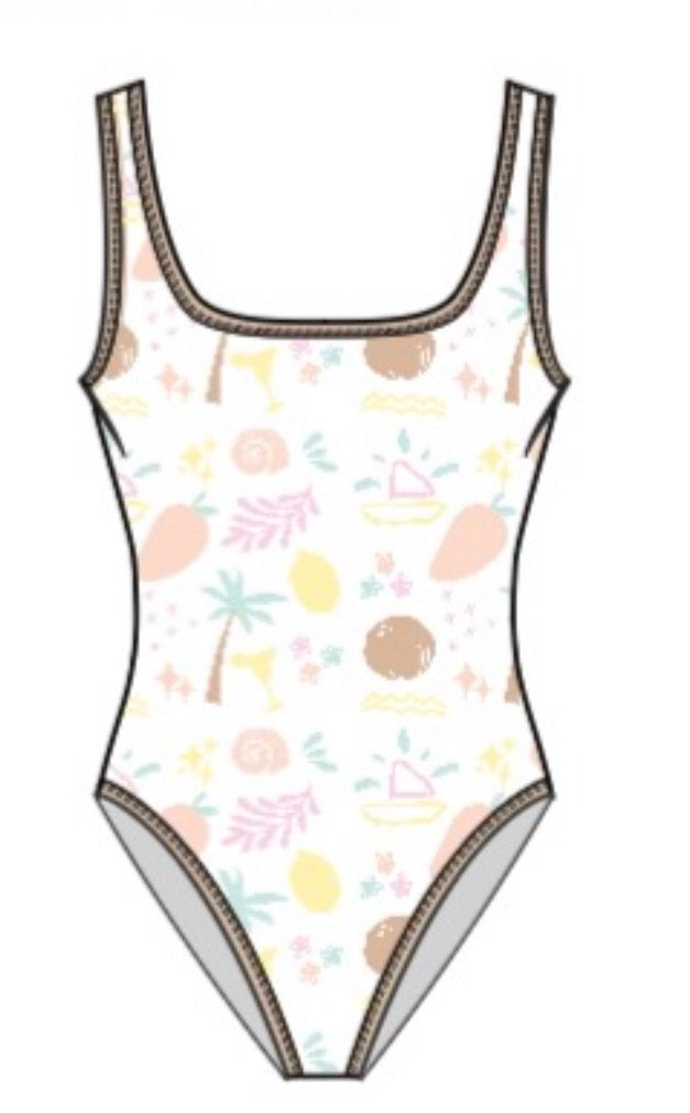 Lainsnow X The Last Mango - Ocean Isle One Piece- Coconut Cove