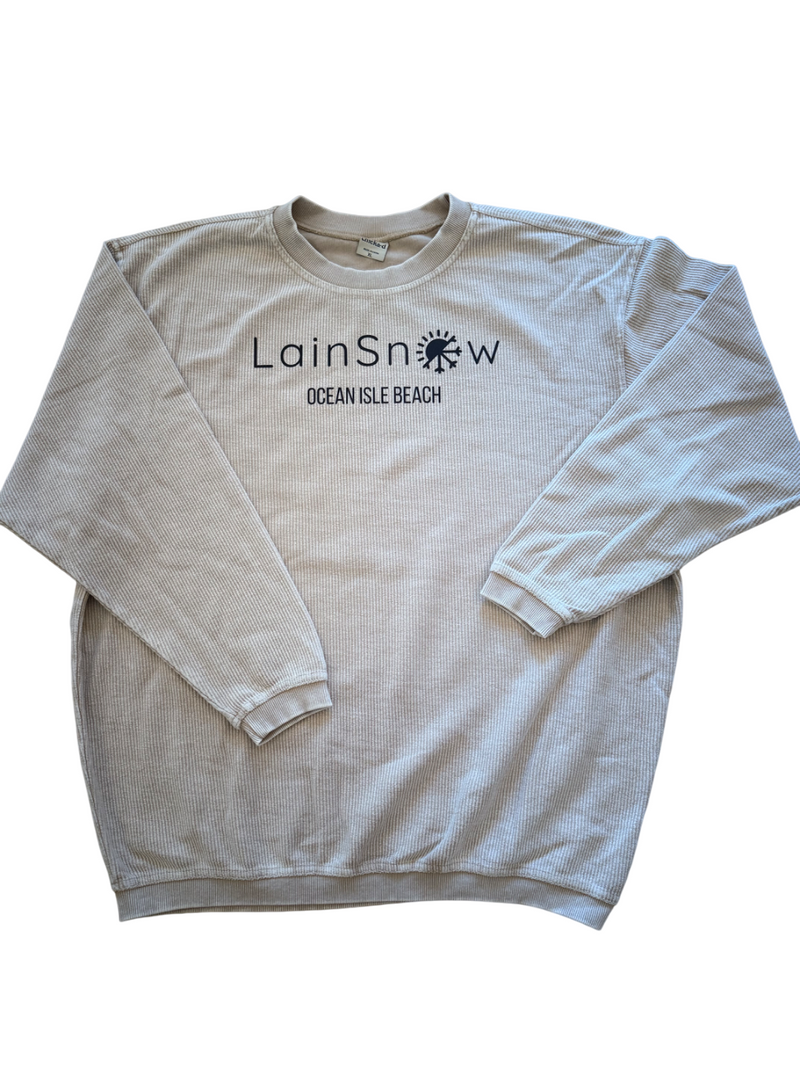 RIBBED FLAGSHIP SWEATSHIRT BEIGE