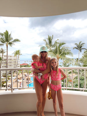Ocean Isle V-CUT One Piece - Bombshell Guava
