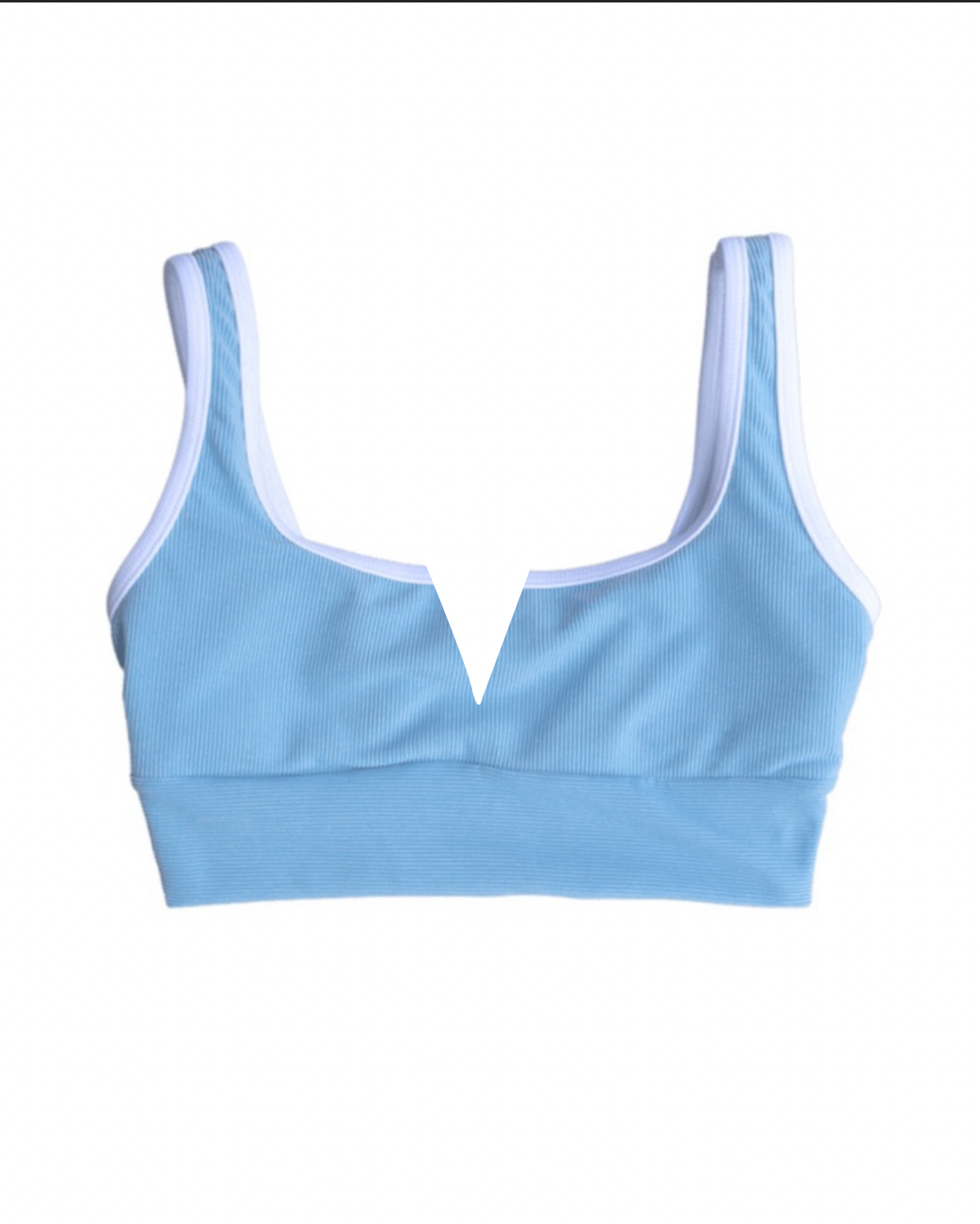 Kiawah top V cut- Carolina Blue