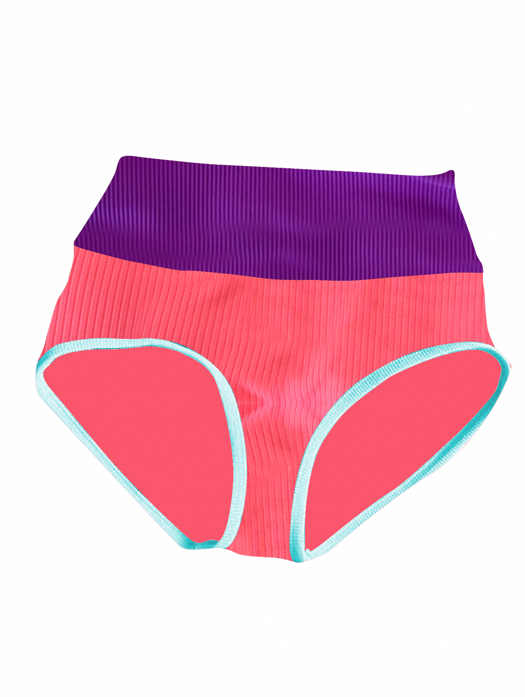 Kiawah Bottom- Neon Coral/Neon Purple