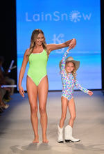 Ocean Isle One Piece- Neon Lime