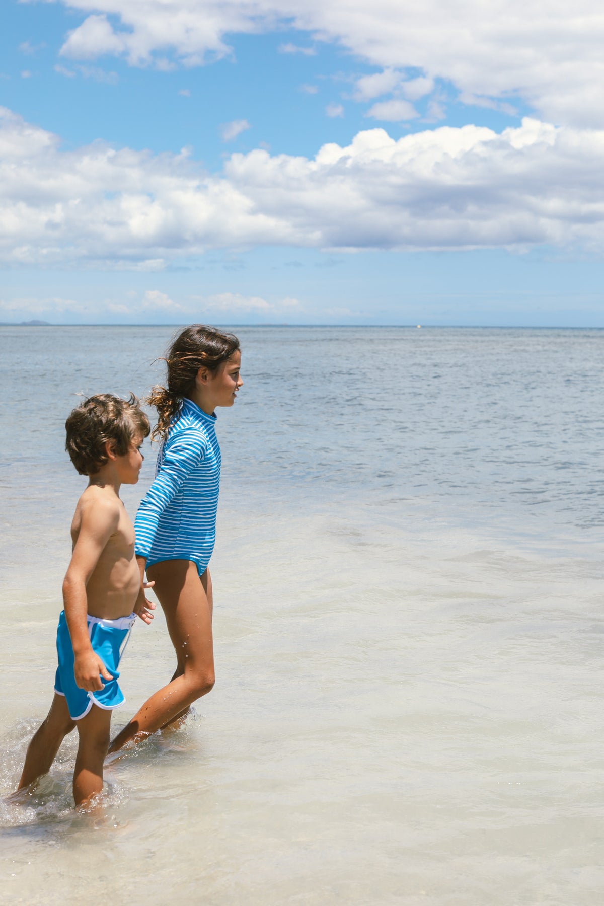 Mini Lain Rashguard- Cobalt Stripe