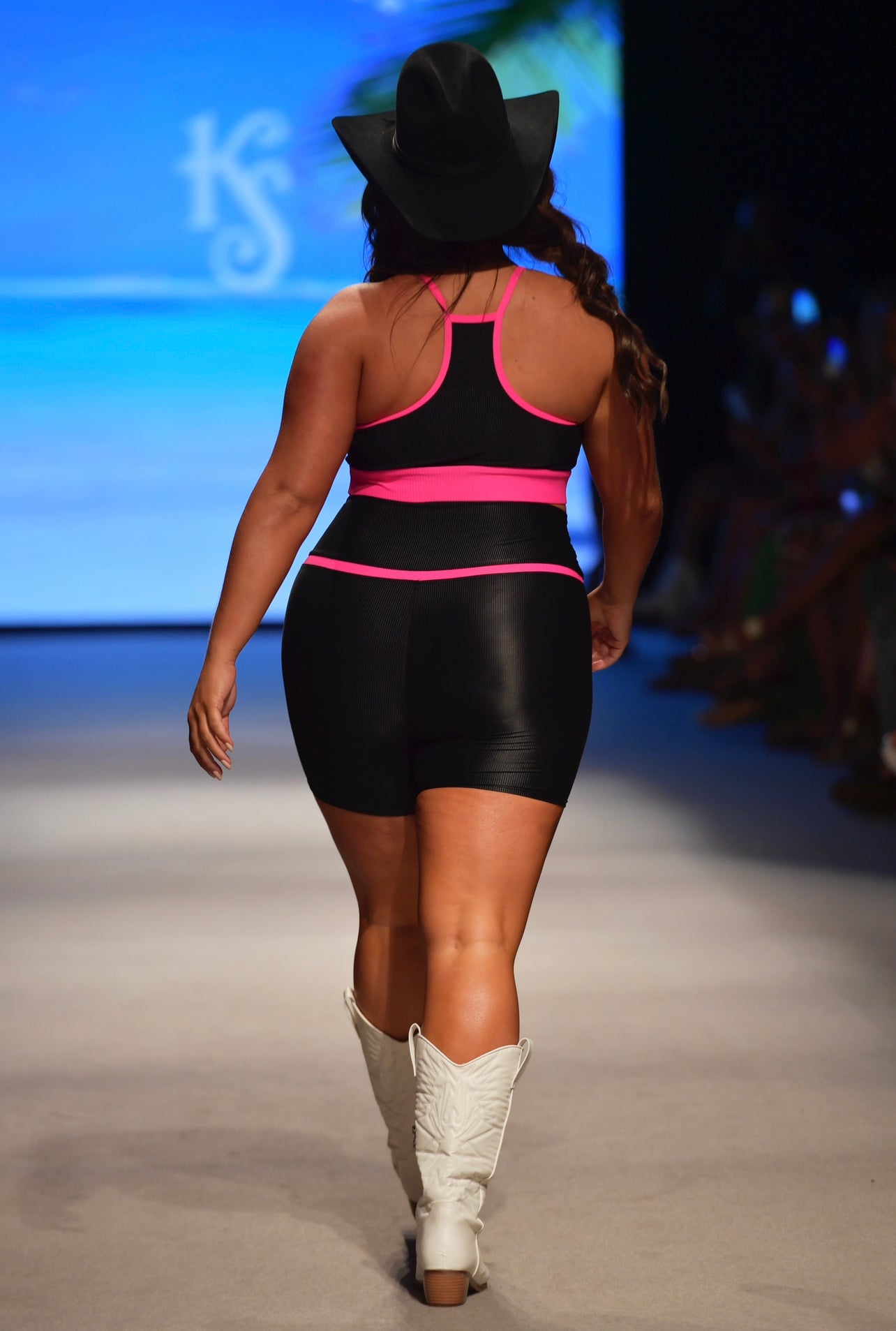 Maui Short Bottoms- Black/Neon Pink