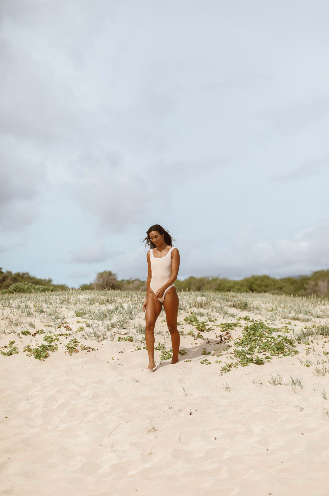 Ocean Isle One Piece- Champagne