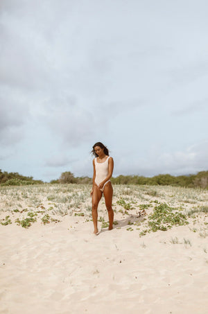 Ocean Isle One Piece- Champagne