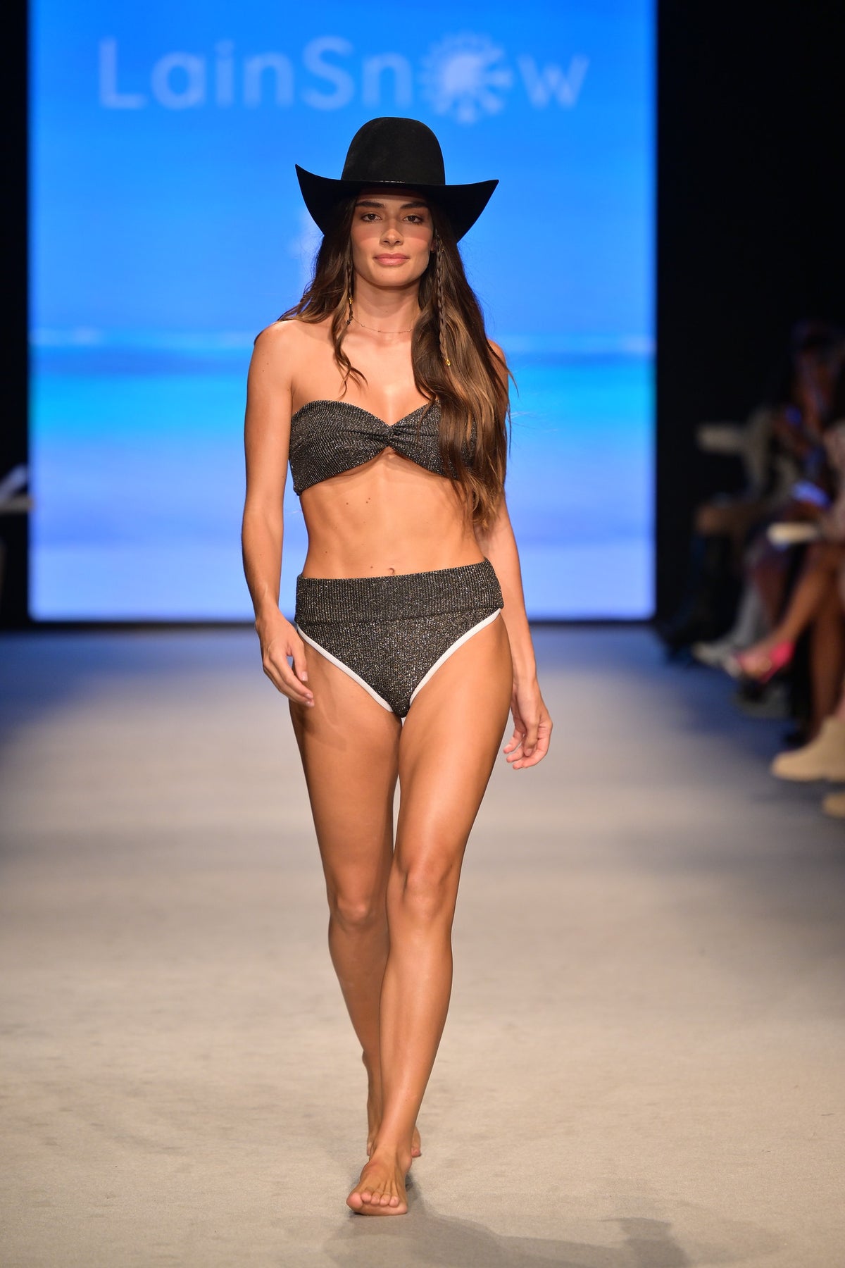 Isle of Palms Top- Glitter Black