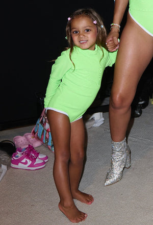 Mini Lain Rashguard- Neon Lime