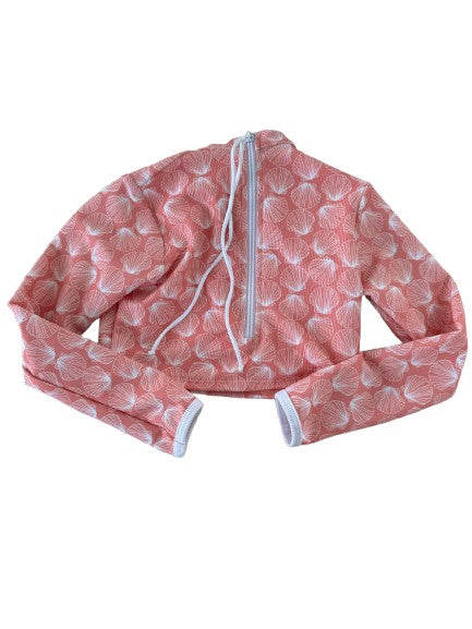 Mini Resort crop top- Bombshell (coral)