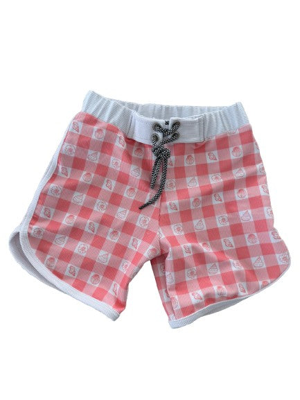 Mini Ro Trunks- Beach Picnic (Coral)