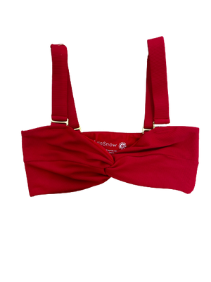 Isle of Palms top- Red Bandeau