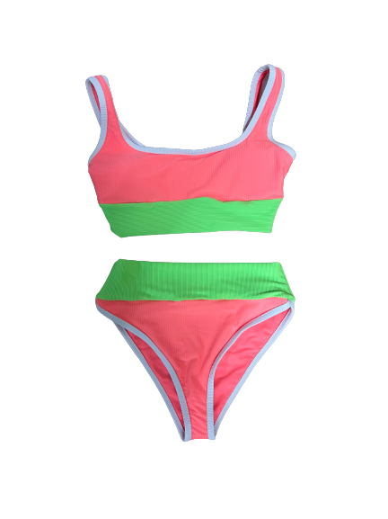 Kiawah top- Electric Watermelon