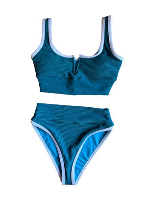 Kiawah Top V Cut- Teal