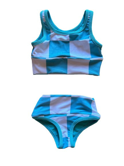 PREORDERS CLOSED- Mini lain bikini set- Surf check (sea)