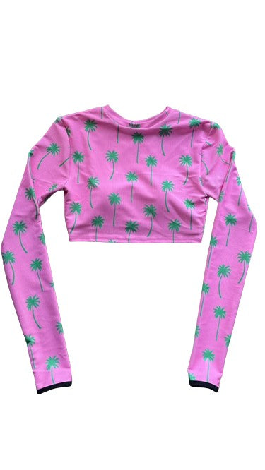 Resort Crop top- Palm Tree Island