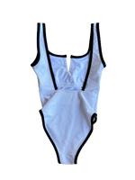 Ocean Isle One Piece- V CUT - White/Black