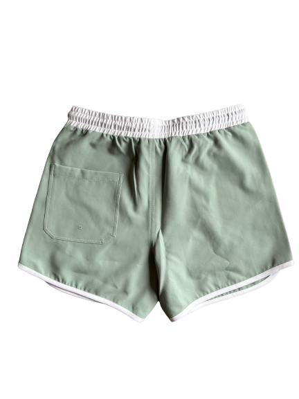 Mens Sunset Beach Boardshorts- Eucalyptus Short Version