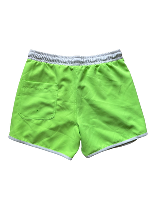 Mens Sunset Beach Boardshorts- Short Version- Lime
