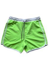 Load image into Gallery viewer, Mens Sunset Beach Boardshorts- Short Version- Lime
