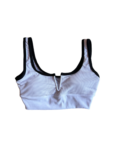 Kiawah Top V Cut- White/Black Trim