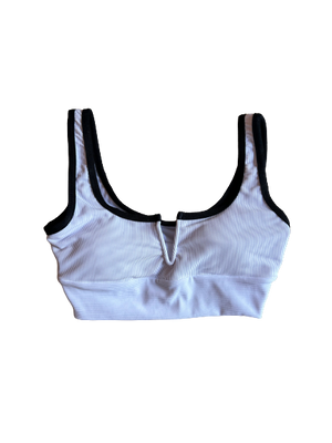 Kiawah Top V Cut- White/Black Trim