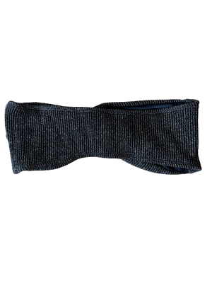 Isle of Palms Top- Glitter Black