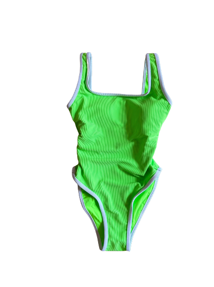 Ocean Isle One Piece- Neon Lime