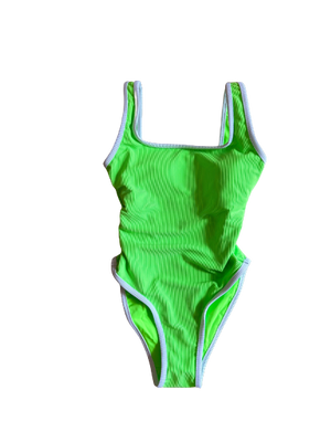 Ocean Isle One Piece- Neon Lime