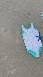 Charleston mini one piece- Blue Belle