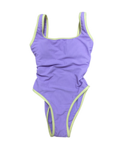 Load image into Gallery viewer, Ocean Isle One Piece- Lilac/Lemon (7160927256759)
