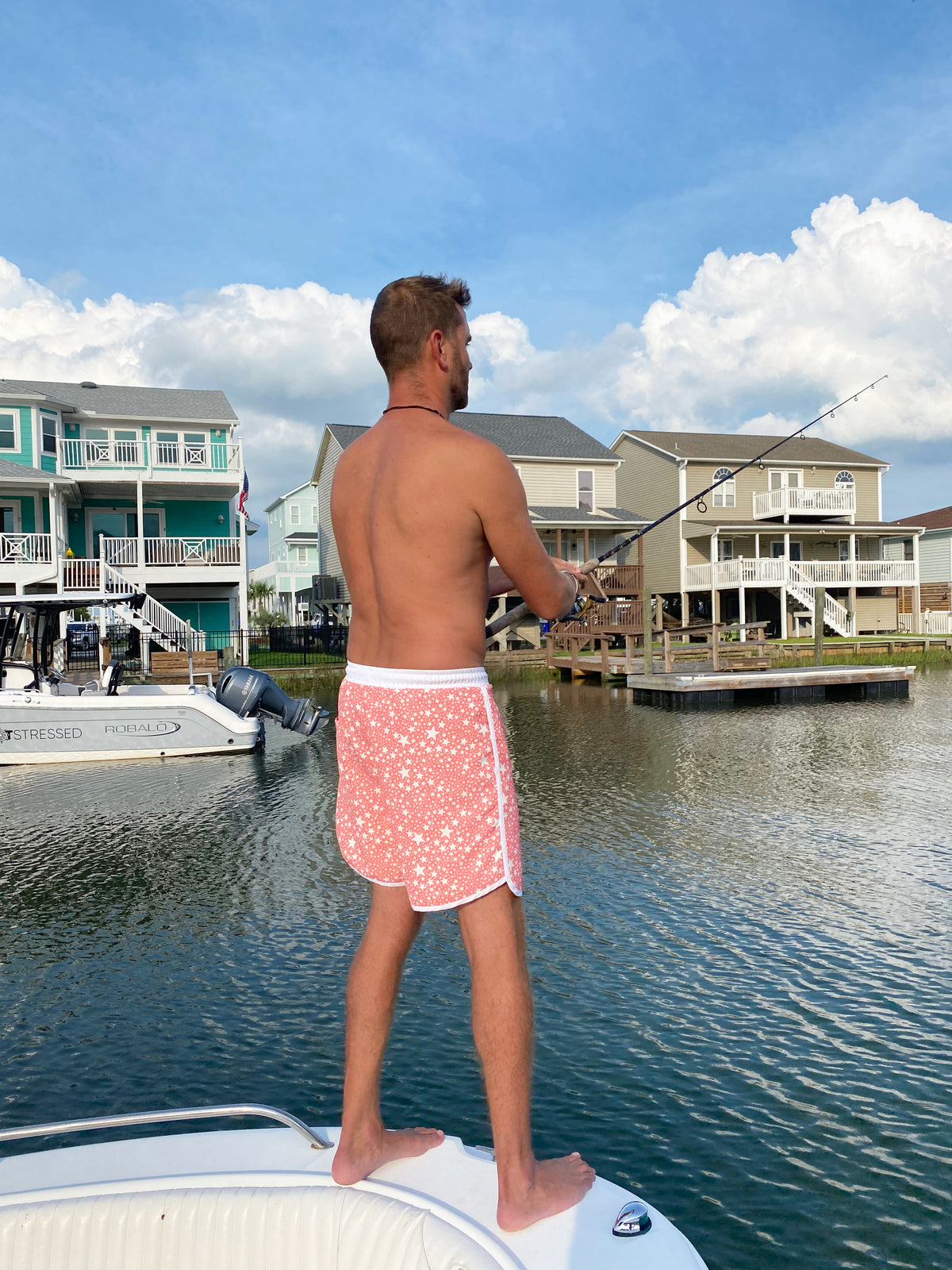 Mens Sunset Beach Boardshorts- Coral Stars X Tiare Hawaii (7148611993783)