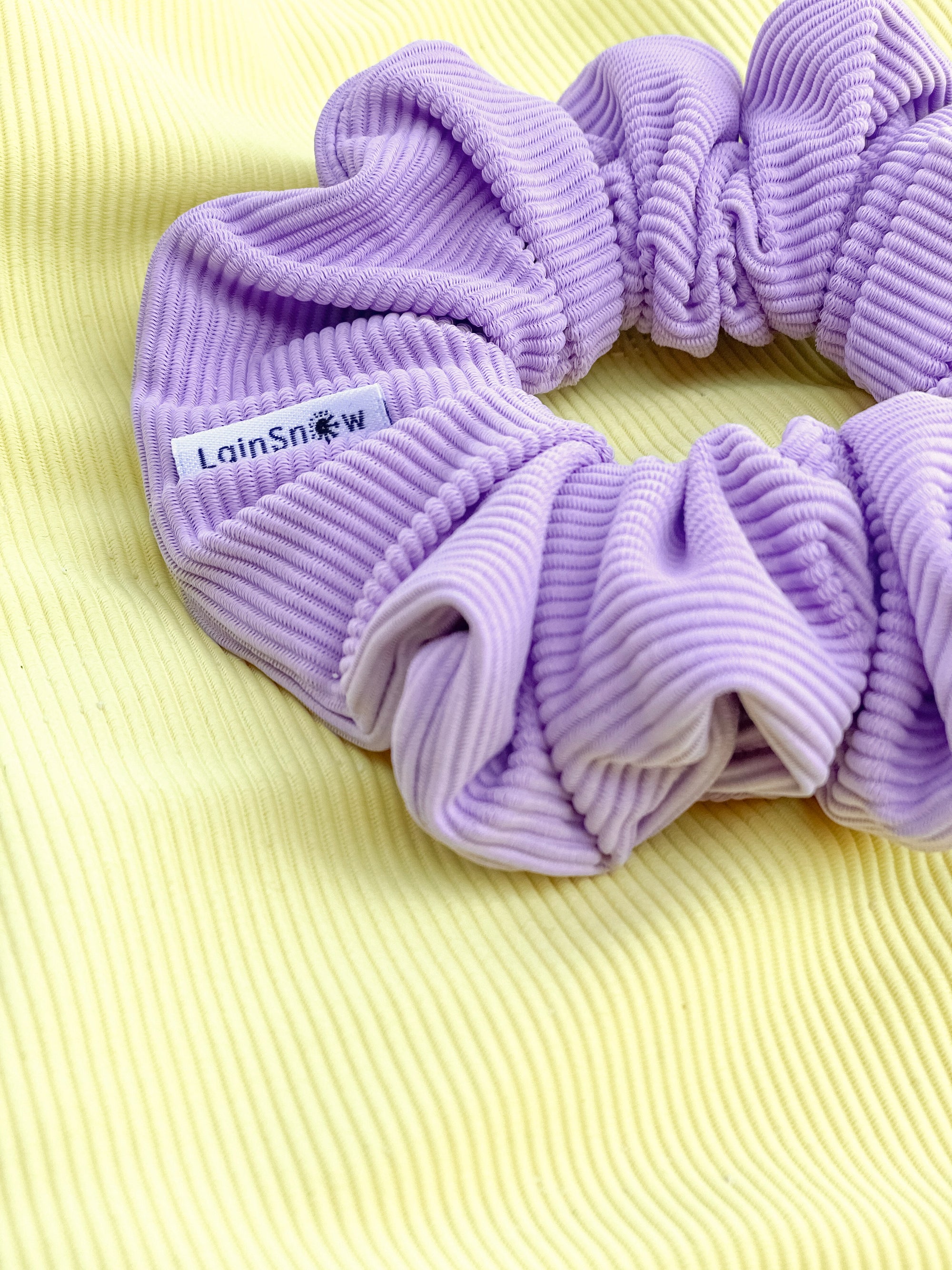 LainSnow X Shop Chelsea King Rib Srunchie- Lilac Classic (7129904545975)
