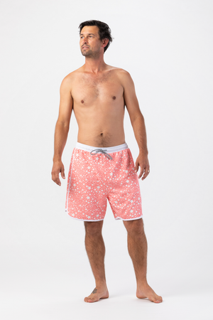 Mens Sunset Beach Boardshorts- Coral Stars X Tiare Hawaii (7148611993783)