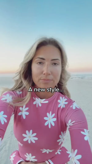 OBX Rashguard- Retro Daisy Print