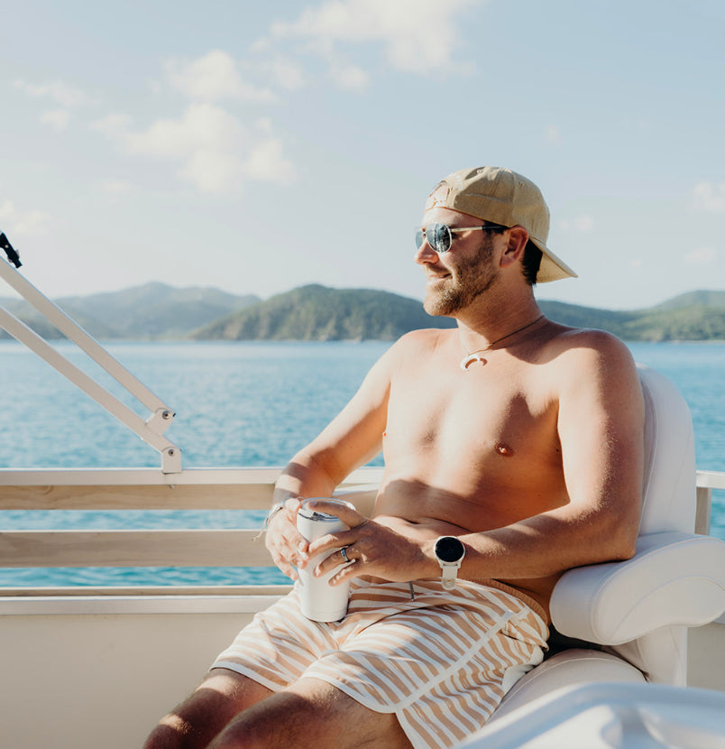 Mens Sunset Beach Boardshorts- Salty Daze Stripes