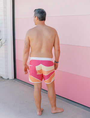 Mens Sunset Beach Boardshorts- Wave short version