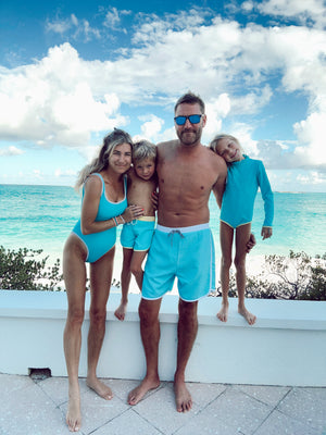 Mens Sunset Beach Boardshorts- Sea