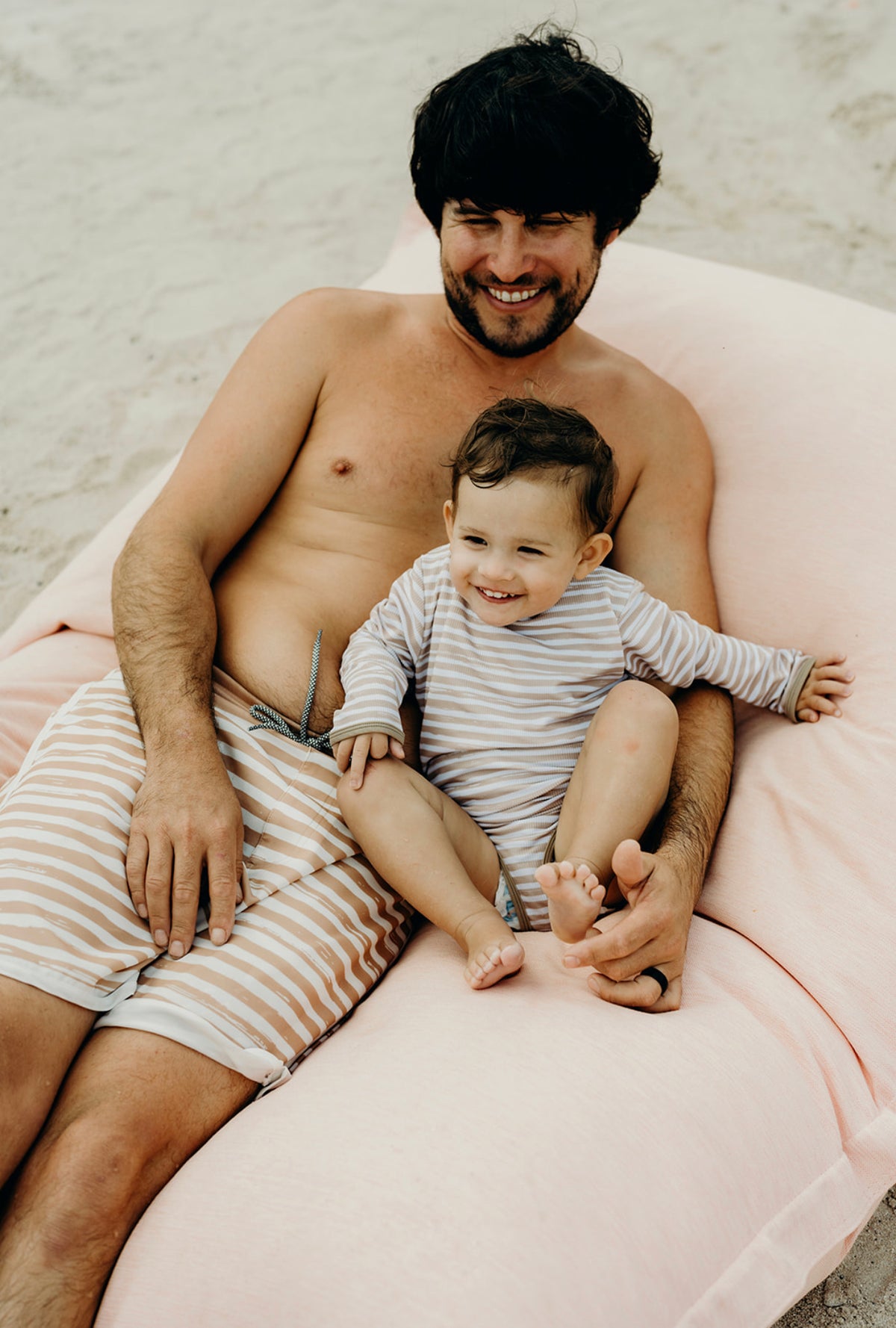 Mens Sunset Beach Boardshorts- Salty Daze Stripes