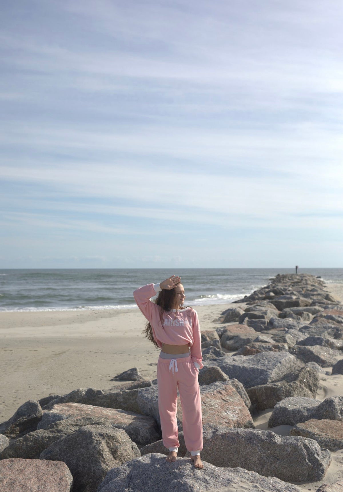 Womens Sweatshirt- Blush