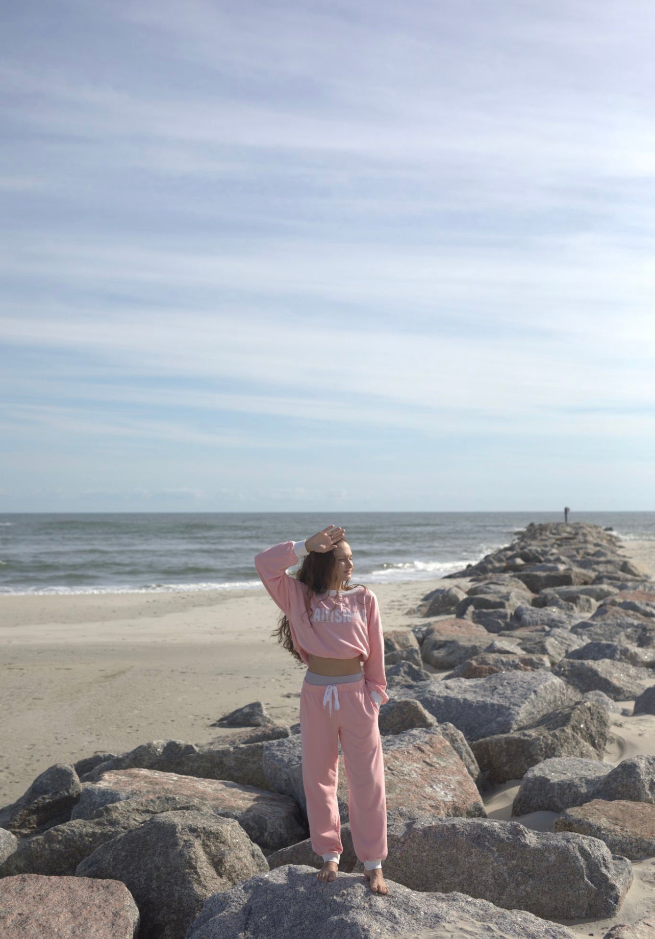 Womens Sweatshirt- Blush