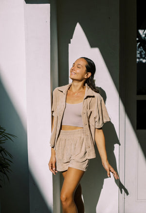 Launching Friday! Alys Beach Terry Set- Cocoa (7218572951735)