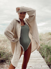 Load image into Gallery viewer, Launching Friday! Seaside Gauze Coverup- Biscuit (7217795891383)
