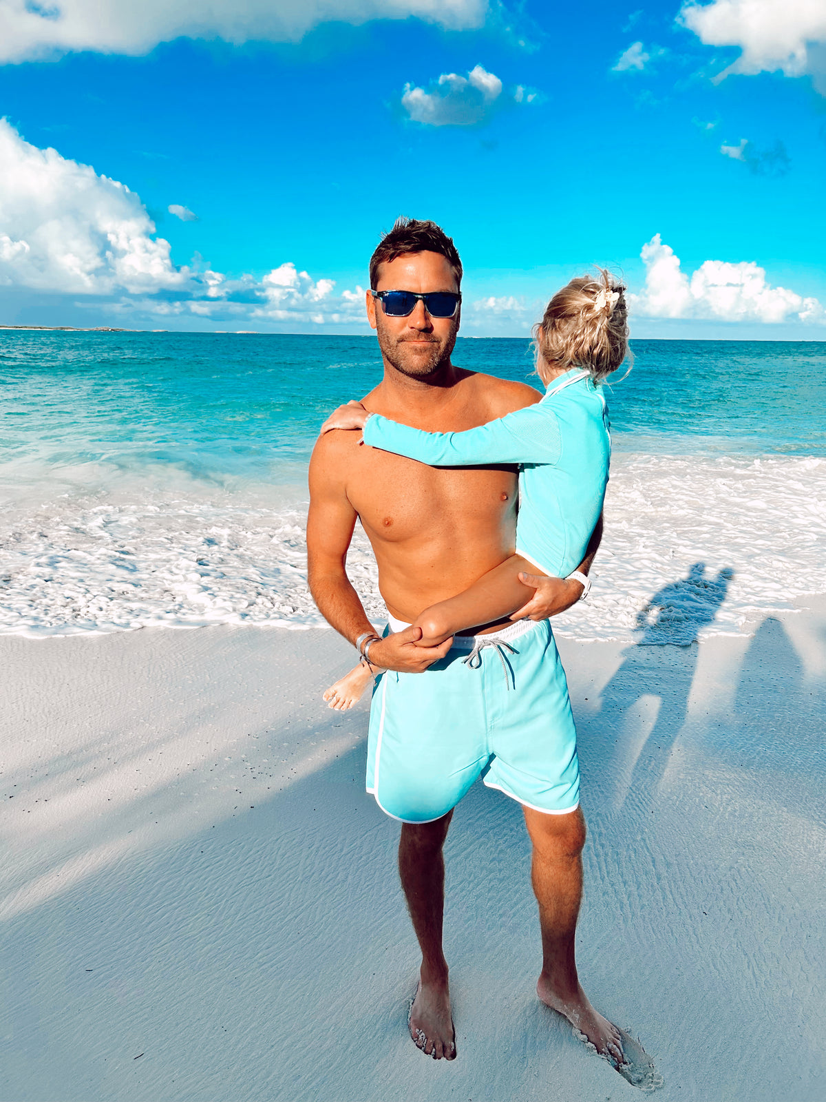 Mens Sunset Beach Boardshorts- Sea